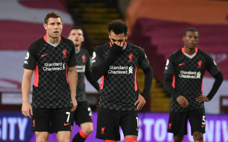 Liverpool lập kỷ lục tồi tệ chưa từng có trong lịch sử Ngoại hạng Anh