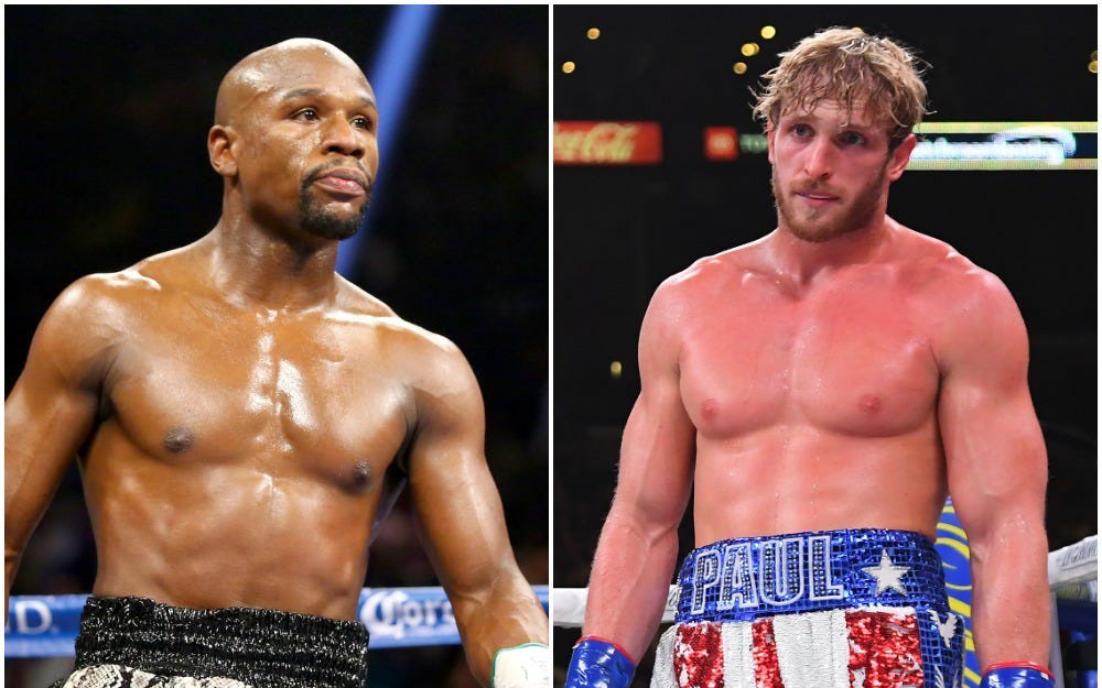 Floyd Mayweather "nhấp nhả" ý định đấu với Youtuber Logan Paul