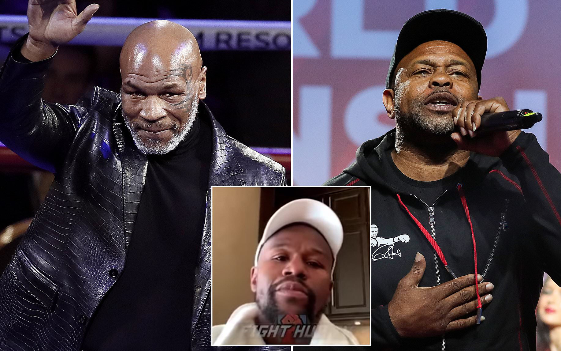 Mike Tyson, Roy Jones và Floyd Mayweather lao vào đấu khẩu