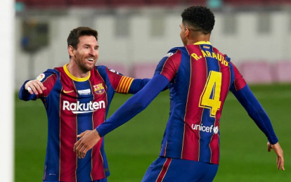 Messi cân bằng kỉ lục của Pele, Barca vẫn bị cầm hòa trên sân nhà