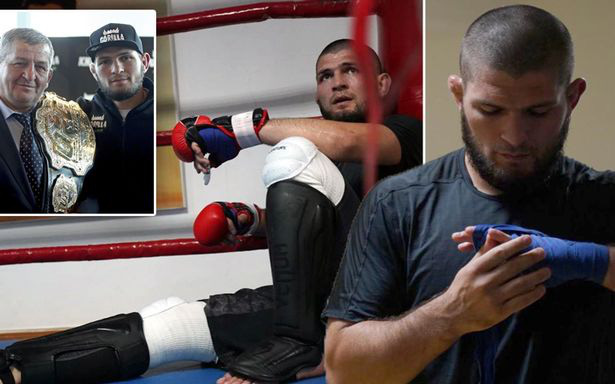 Nhà vô địch Khabib Nurmagomedov trở lại tập luyện sau nỗi đau mất cha