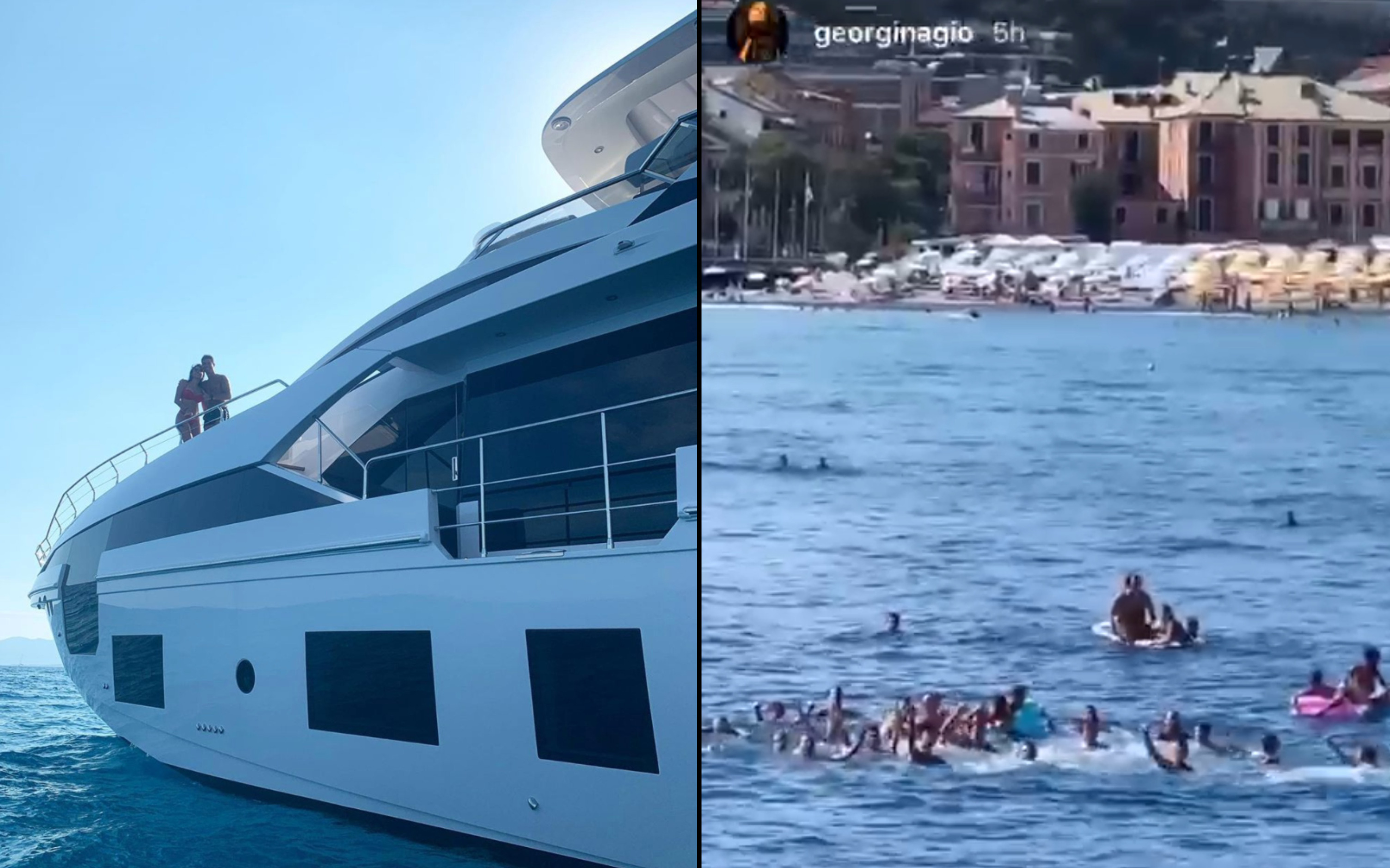 Các fan hâm mộ phát sốt, không ngừng hò reo khi phát hiện ra gia đình Ronaldo trên chiếc siêu du thuyền sang chảnh