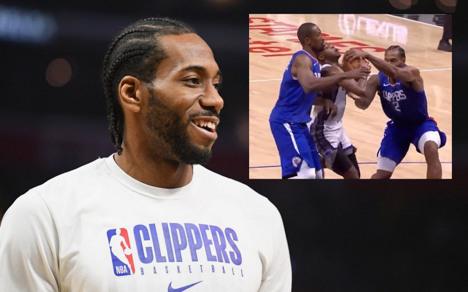 Cộng đồng mạng phát sốt với pha "giật bóng như giật kẹo" của Kawhi Leonard dành tặng đối thủ