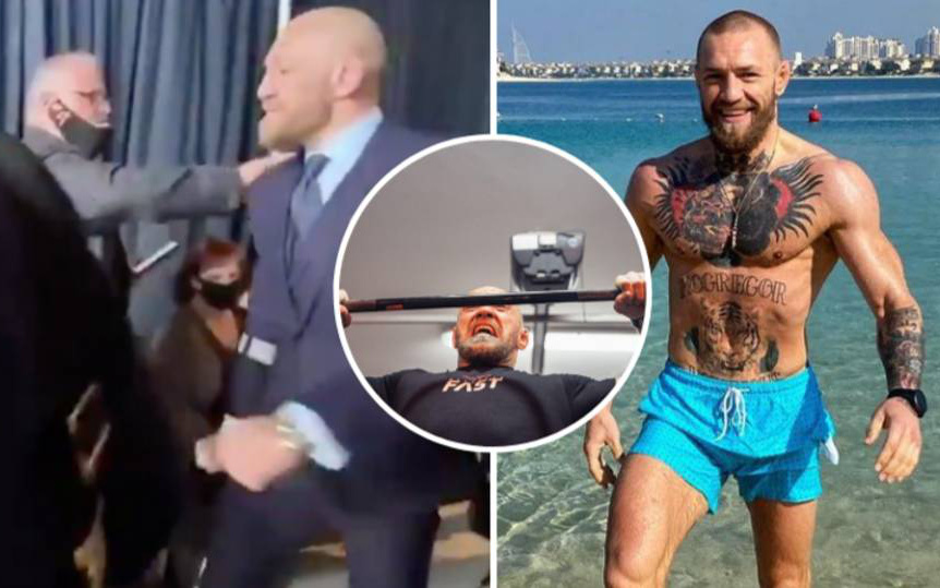 McGregor trở lại tập luyện chỉ một ngày sau khi phải chống nạng rời sự kiện UFC 257