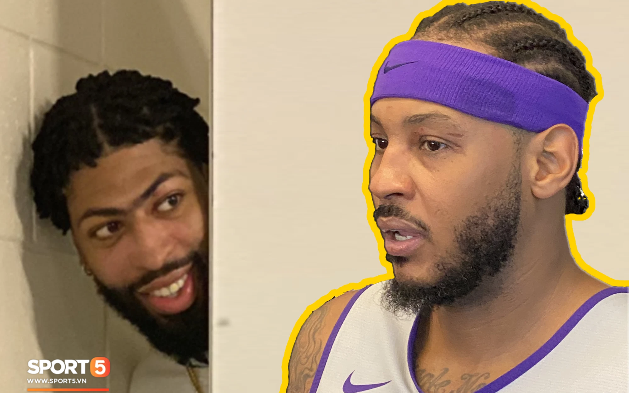 Carmelo Anthony "nâu con mắt" sau buổi tập vì Anthony Davis