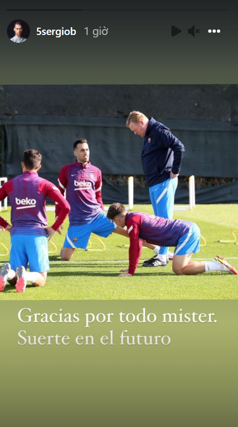 Dàn sao Barca gửi lời chia tay mùi mẫn tới HLV Ronald Koeman - Ảnh 1.