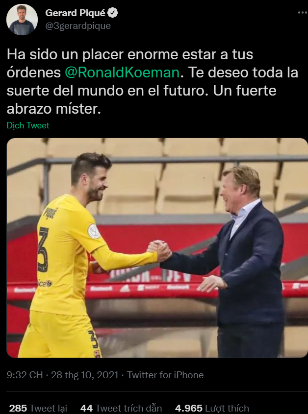 Dàn sao Barca gửi lời chia tay mùi mẫn tới HLV Ronald Koeman - Ảnh 1.