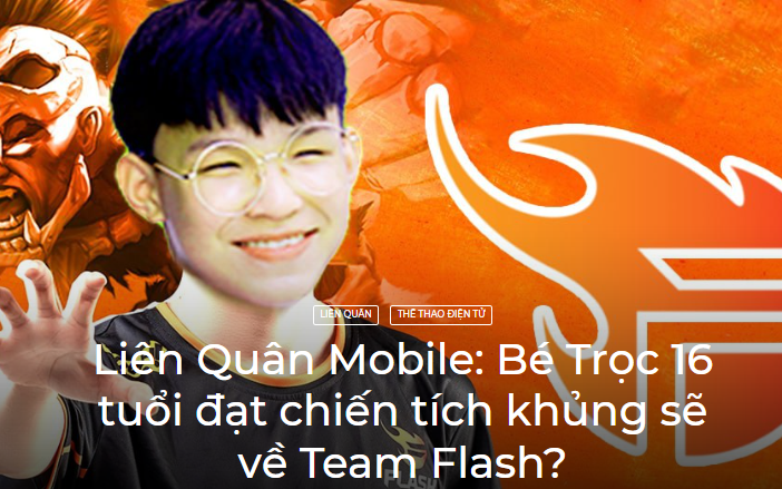 Thực hư tin đồn streamer Bé Trọc gia nhập Team Flash