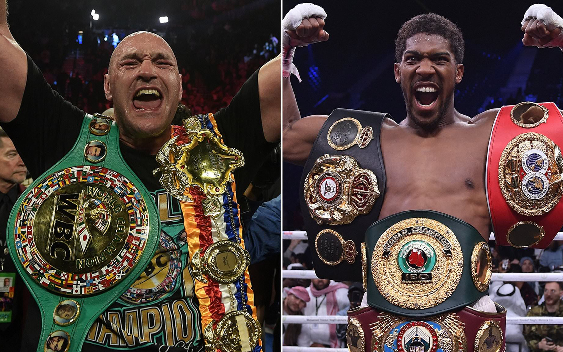 Anthony Joshua và Tyson Fury ký hợp đồng đấu 2 trận để thống nhất đai hạng nặng