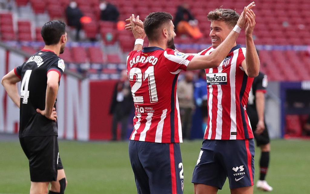 Đè bẹp đội bét bảng với chiến thắng 5 sao, Atletico Madrid yên vị trên đỉnh La Liga