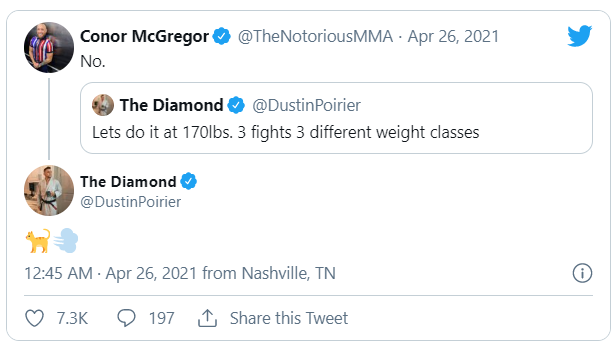Dustin Poirier đề nghị đấu trận trilogy tại hạng bán trung, Conor McGregor nhanh chóng từ chối - Ảnh 1.