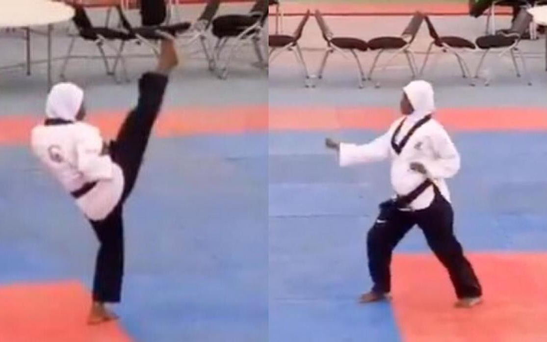 Nữ VĐV mang bầu 8 tháng thi đấu xuất sắc, giành được HCV Taekwondo 