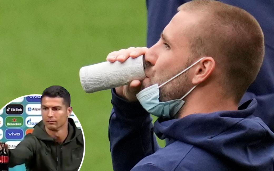 Tuyển thủ Anh đưa lên miệng uống ừng ực một lon nước cực "dị" trước thềm trận đấu tại Euro, tìm hiểu kỹ mới biết lý do đằng sau