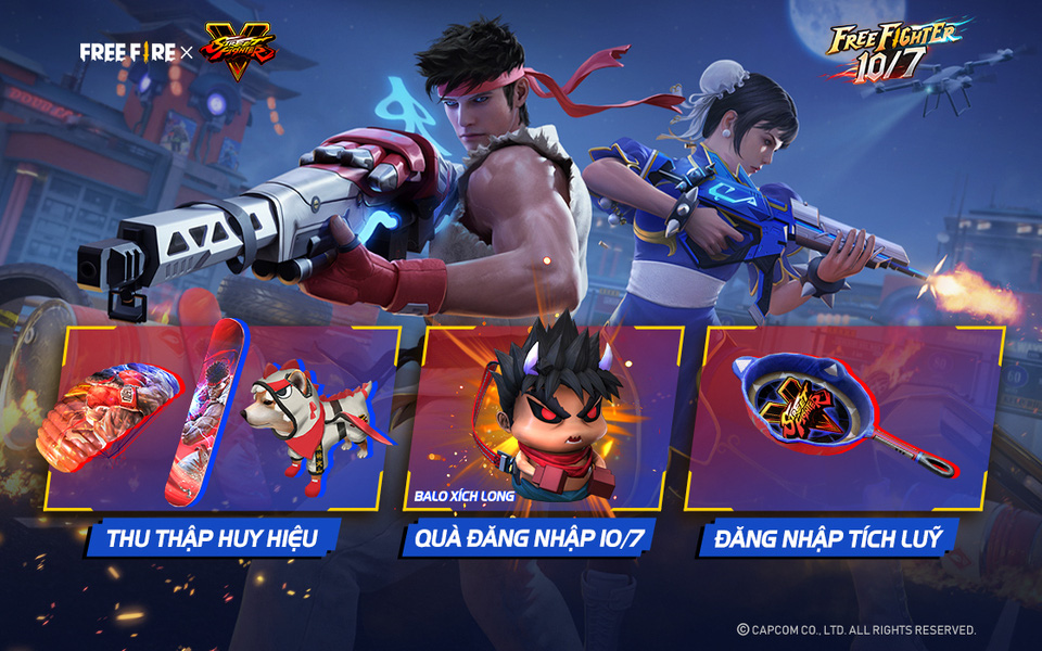 Sự kiện Free Fire và Street Fighter V bước vào Vòng Cuối vào ngày 10/7