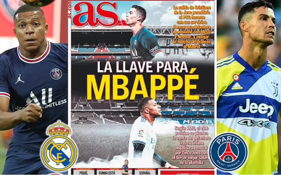 Chuyển nhượng 24/8: Ronaldo là tác nhân chính giúp Real sở hữu Mbappe?