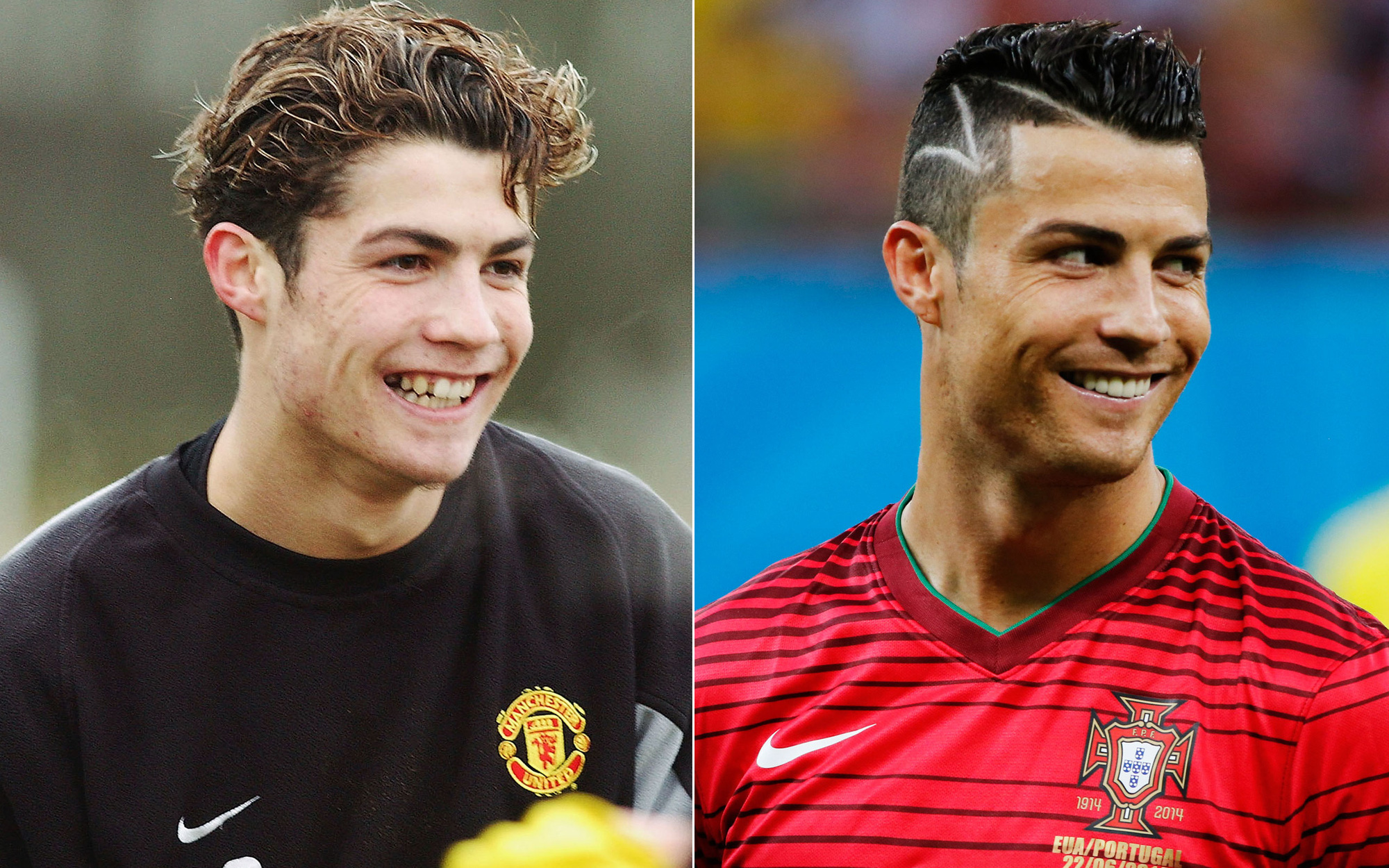 Bất ngờ với hình ảnh của Ronaldo thời mới gia nhập Man United vào năm 2003