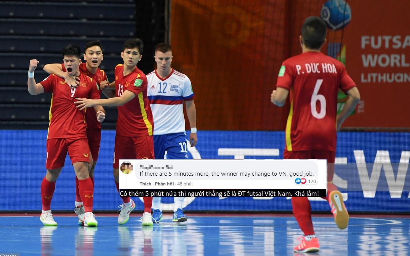 Ấm lòng fan Đông Nam Á động viên tuyển futsal Việt Nam: "Thêm 5 phút nữa Việt Nam thắng chắc!"