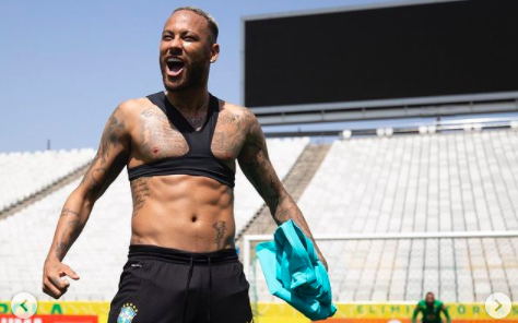 Neymar đăng ảnh cởi trần tập luyện để chứng minh không béo bụng