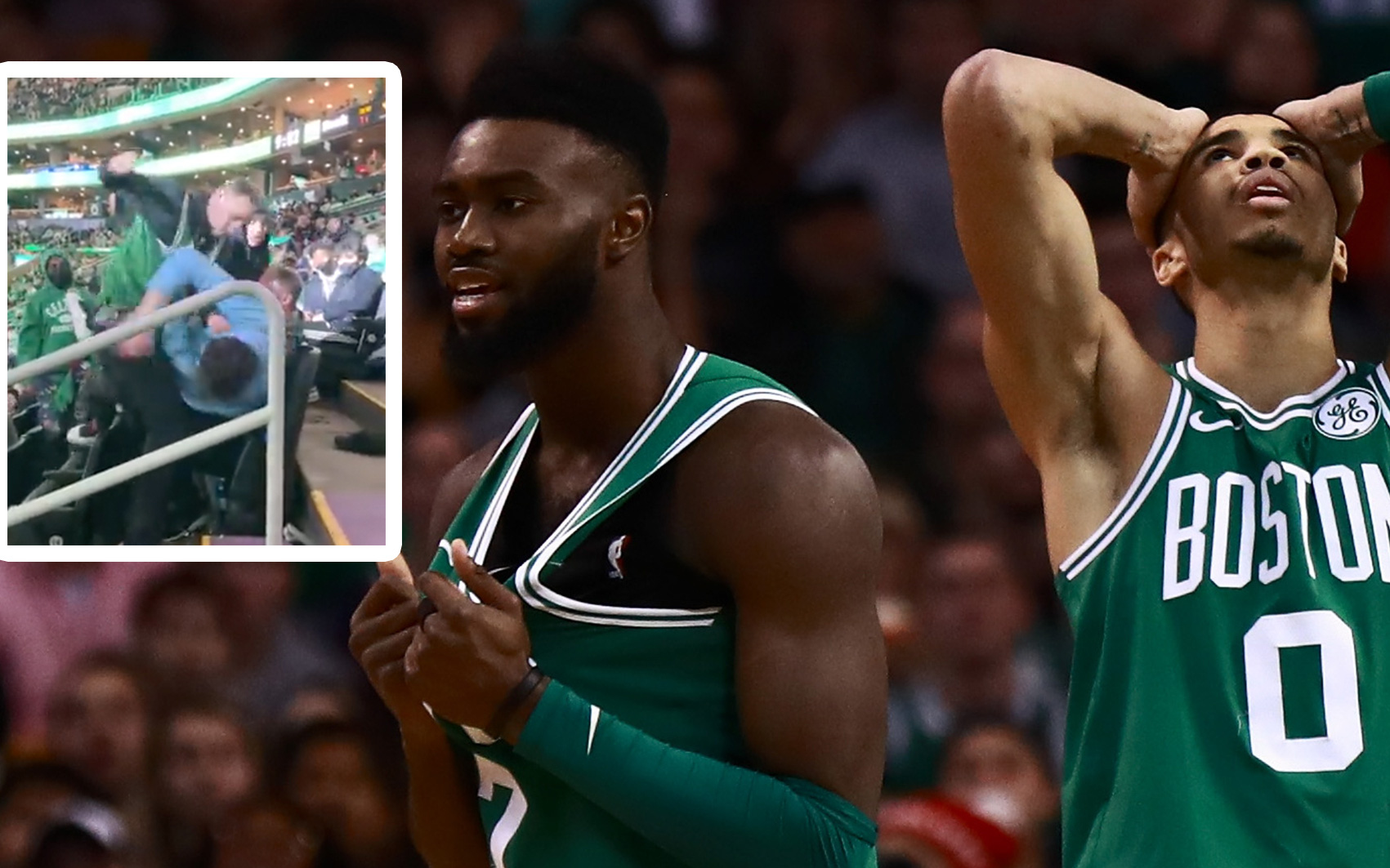 Đội nhà khủng hoảng, CĐV Boston Celtics "đi đường quyền" với nhau trên khán đài