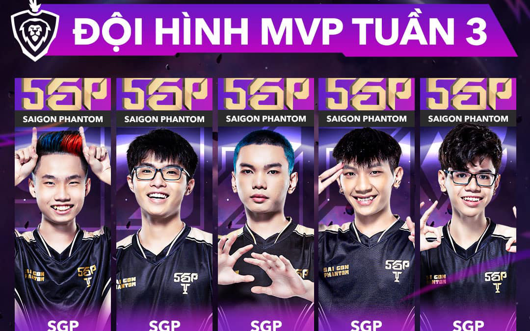 Đội hình xuất sắc nhất Tuần 3 ĐTDV mùa Xuân 2022: Saigon Phantom - Nguyên team đi vào hết!