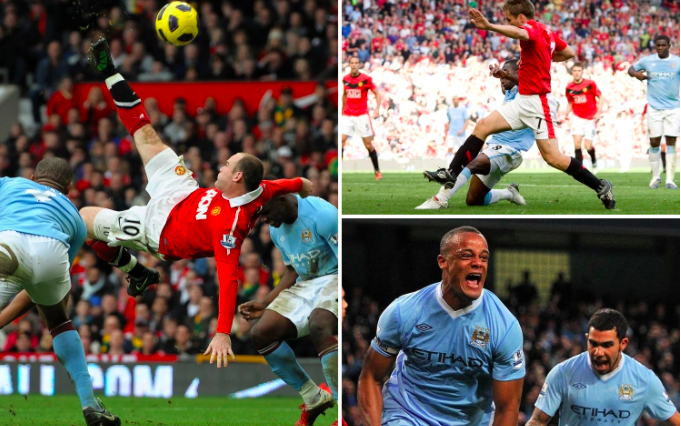 Top 5 trận derby Man City - MU hấp dẫn nhất kỷ nguyên Premier League