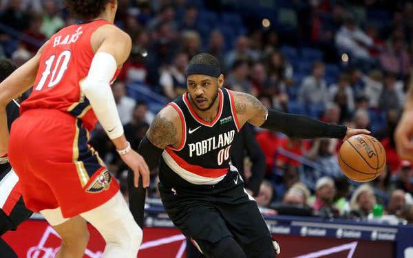 NBA 19-20: Ngày ra mắt đượm buồn của Carmelo Anthony trong màu áo Portland Trail Blazer