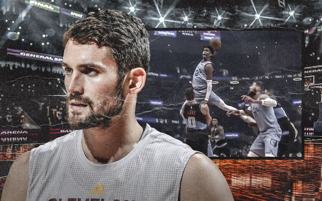 Kevin Love lên tiếng cảm thán về cú úp rổ phi thường của Ja Morant