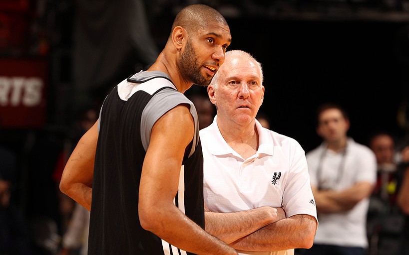 Huyền thoại Tim Duncan tái hợp thầy Gregg Popovich tại San Antonio Spurs