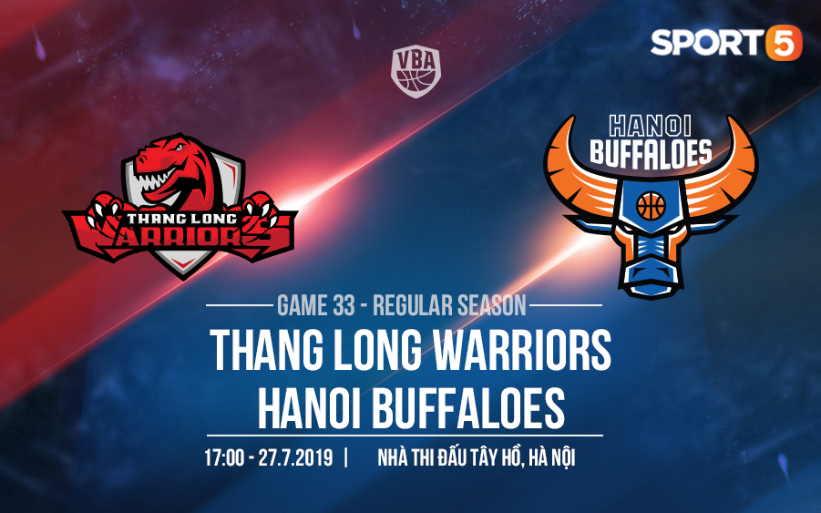 Derby lần thứ 3 tại Thủ đô, Thang Long Warriors và Hanoi Buffaloes quyết đấu cho tấm vé vào vòng Playoffs