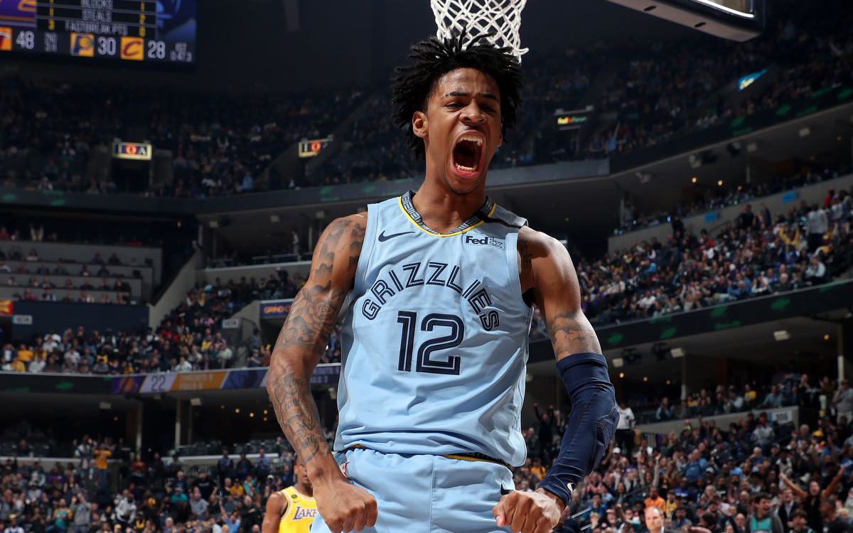 Ja Morant úp rổ trên đầu Anthony Davis, Memphis Grizzlies chấm dứt mạch thắng của Los Angeles Lakers