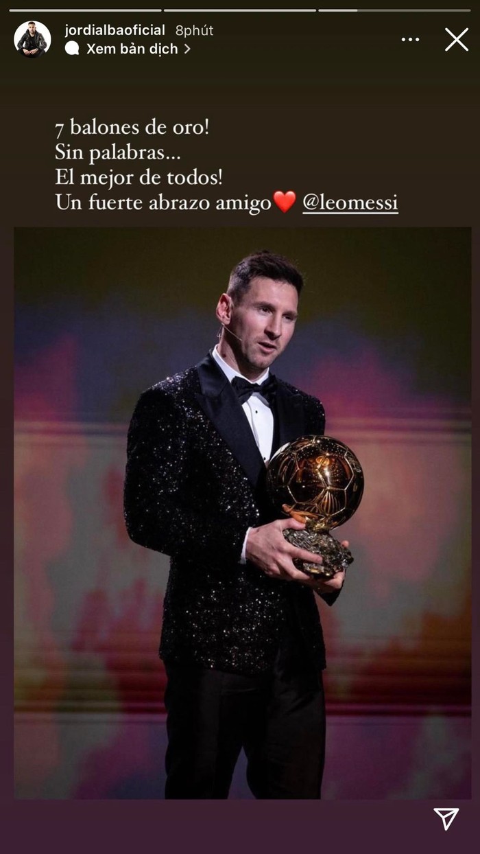 Messi được dàn sao bóng đá chúc mừng sau khi giành Quả bóng Vàng 2021 - Ảnh 9.