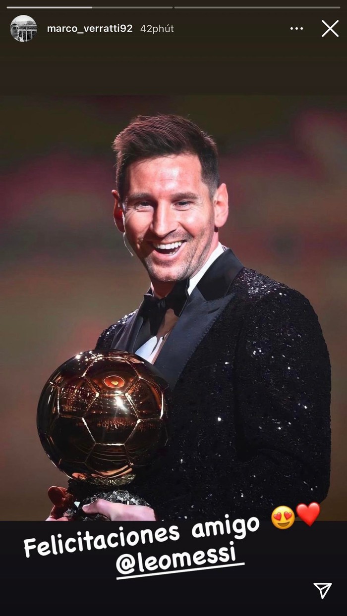 Messi được dàn sao bóng đá chúc mừng sau khi giành Quả bóng Vàng 2021 - Ảnh 5.