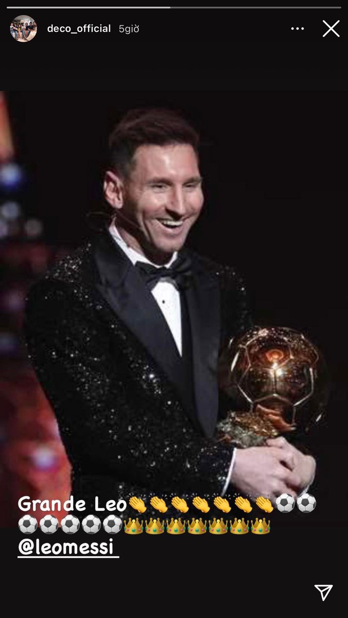 Messi được dàn sao bóng đá chúc mừng sau khi giành Quả bóng Vàng 2021 - Ảnh 13.