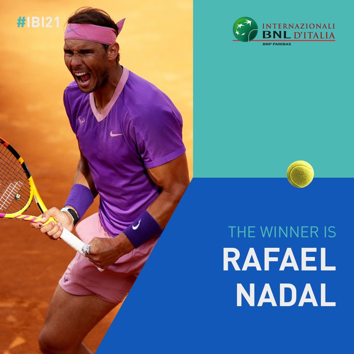 Đánh bại địch thủ Djokovic, Nadal lần thứ 10 vô địch Rome Masters - Ảnh 1.