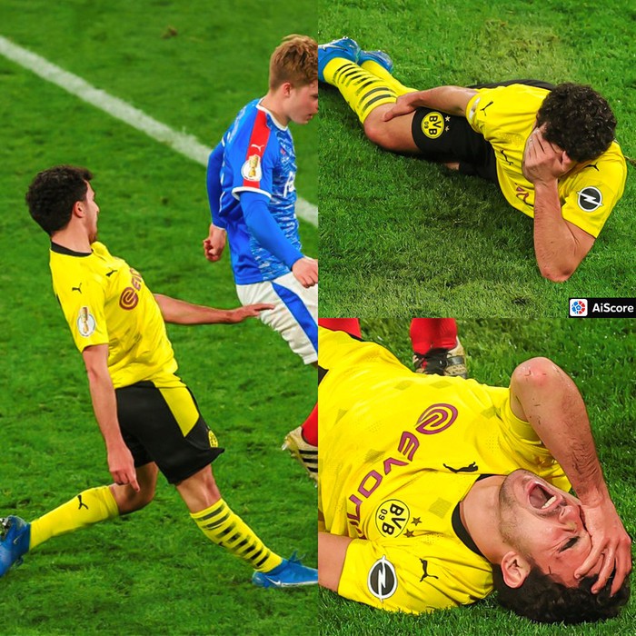 Chấn thương kinh hoàng của sao trẻ Dortmund: Gãy gập đầu gối, có nguy cơ giải nghệ sớm ở tuổi 21 - Ảnh 1.