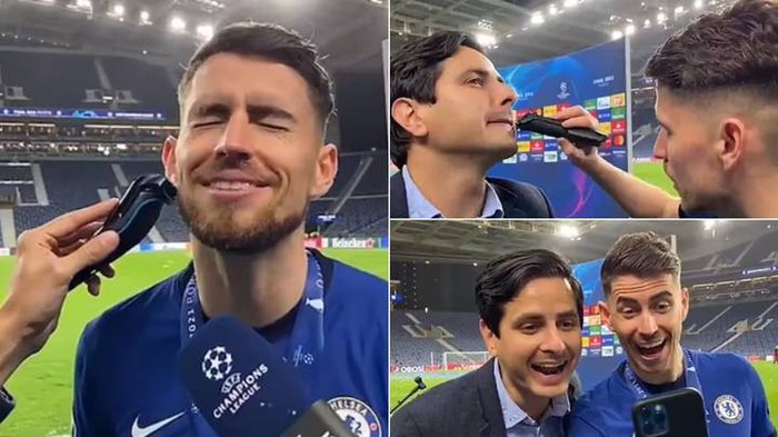 Jorginho bị cạo trụi râu sau do vô địch Champions League - Ảnh 1.