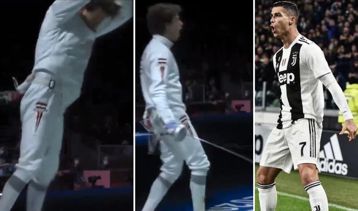 Thắng nhà vô địch thế giới, VĐV đấu kiếm Ai Cập "hóa thân" thành Ronaldo - Ảnh 4.