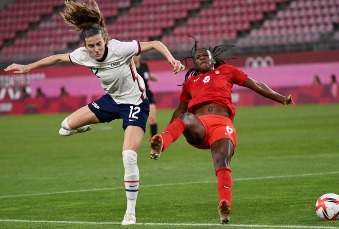 VAR vào cuộc, nữ Canada nhọc nhằn vượt qua Mỹ với tỷ số tối thiểu 1-0 để giành vé vào chơi trận chung kết - Ảnh 4.