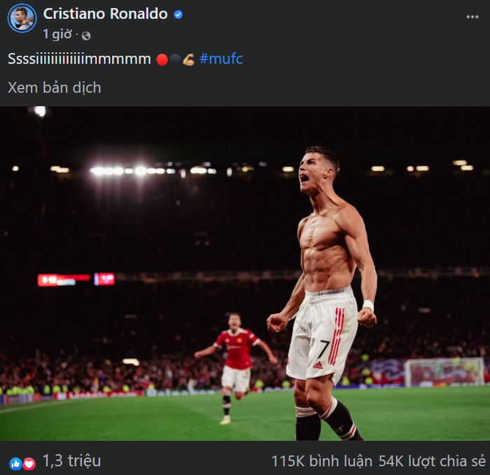 Fan MU phát cuồng vì ngày thi đấu thăng hoa rực rỡ của Ronaldo - Ảnh 1.