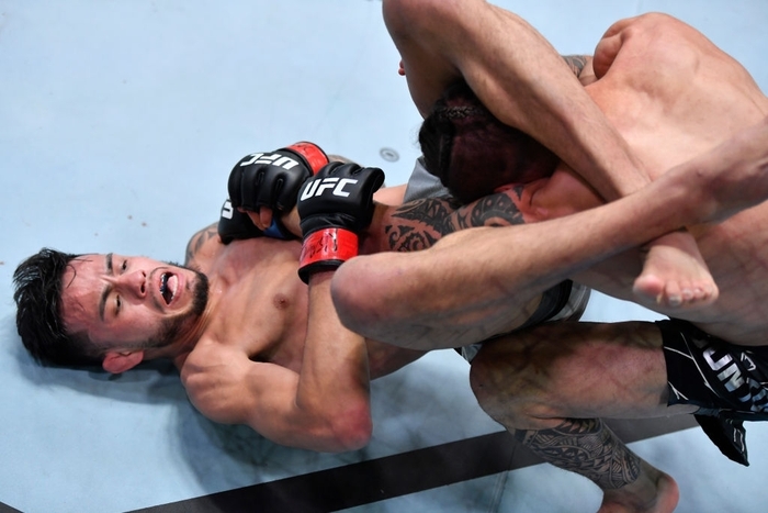 Hành động gây tranh cãi của võ sĩ Rogerio Bontorin tại UFC: Cậu ta đã đập tay xin thua! - Ảnh 2.