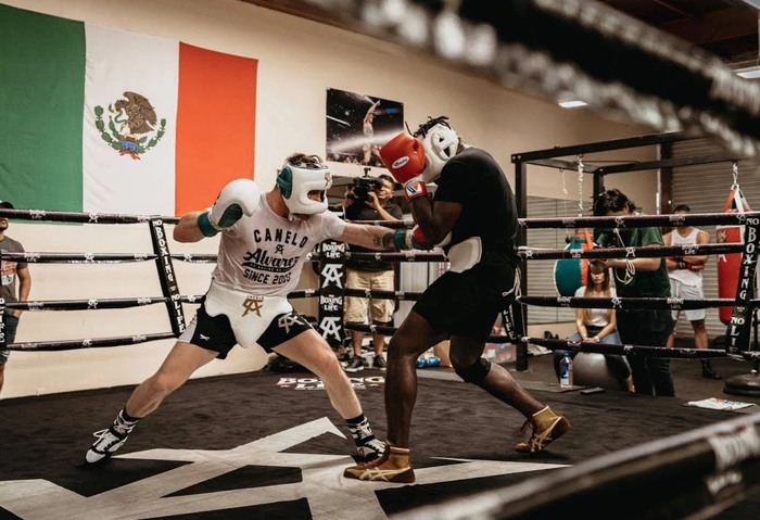 Dmitry Bivol không quan tâm việc Canelo Alvarez tập cùng boxer hạng nặng: Việc đó chẳng thay đổi điều gì - Ảnh 2.